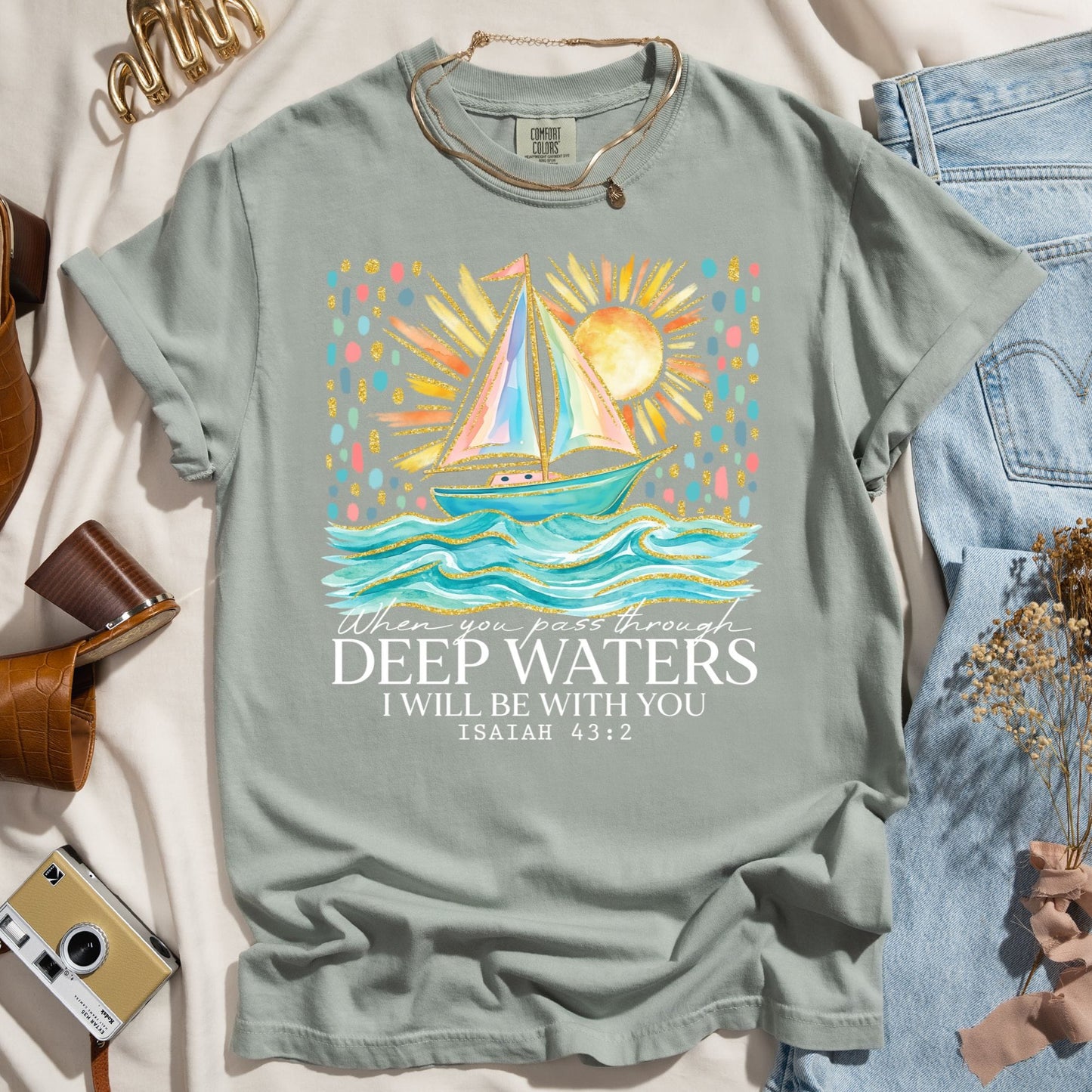 When You Pass Through Deep Waters - Faith Tee