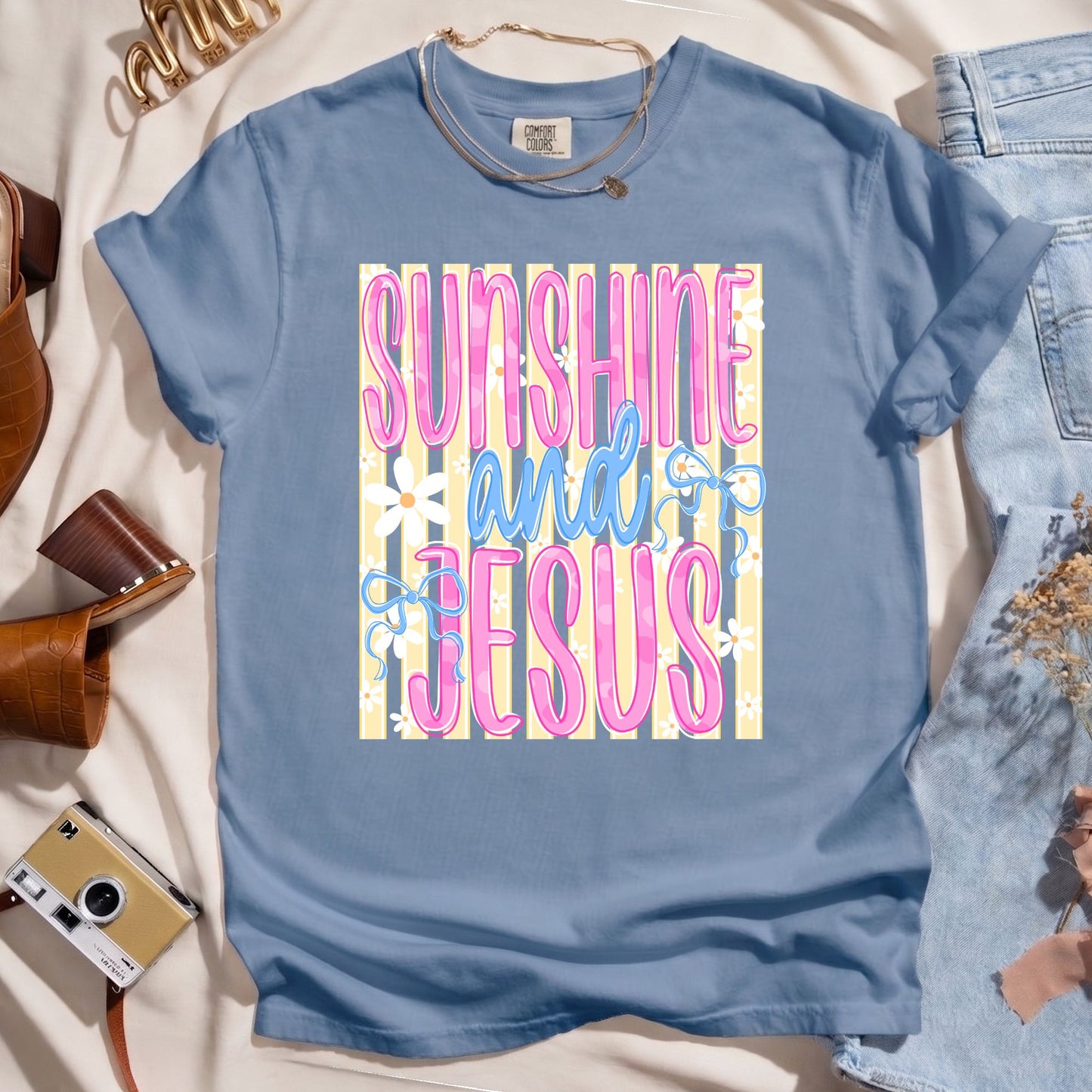 Sunshine and Jesus - Faith Tee