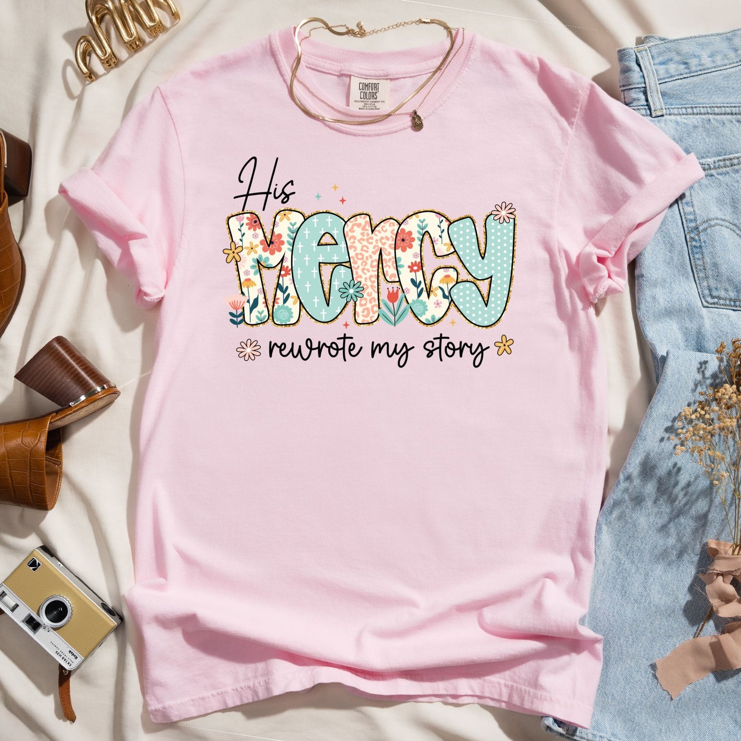His Mercy Rewrote My Story - Faith Tee