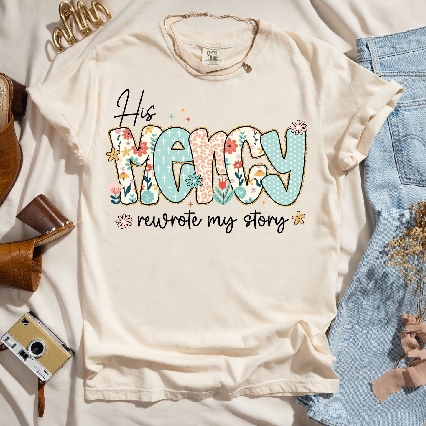 His Mercy Rewrote My Story - Faith Tee