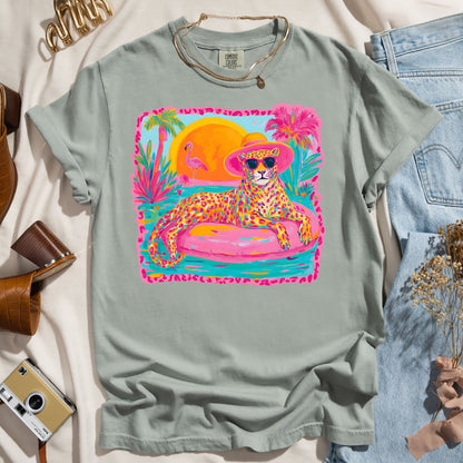Bright Preppy Retro Leopard Tee