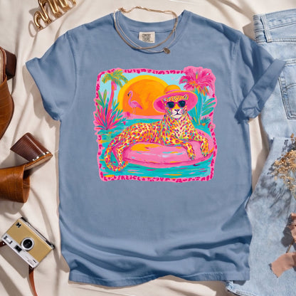 Bright Preppy Retro Leopard Tee