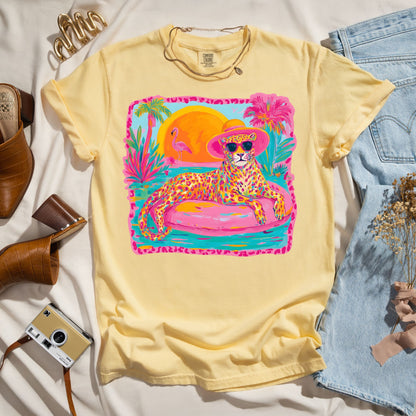 Bright Preppy Retro Leopard Tee