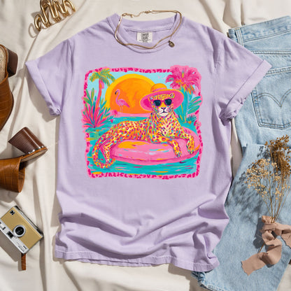 Bright Preppy Retro Leopard Tee