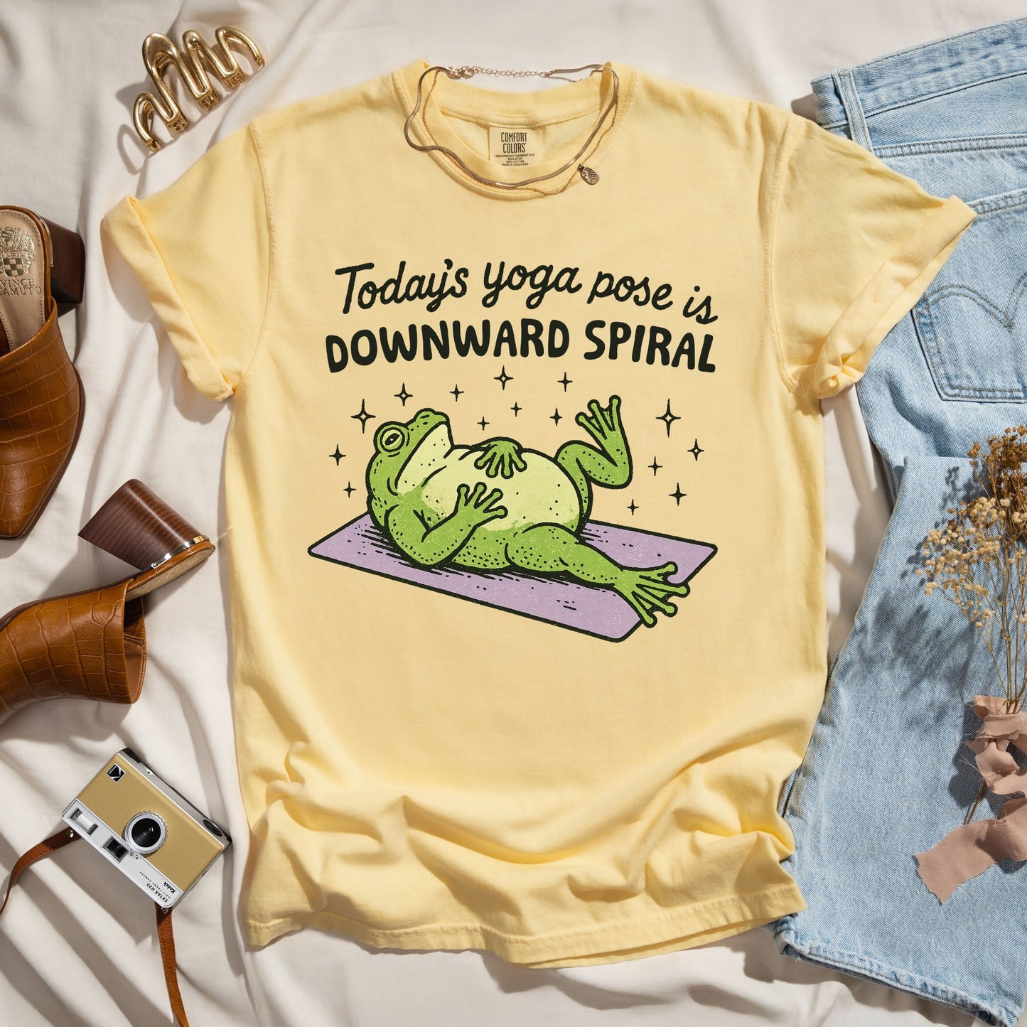 Today's Yoga Pose is Downward Spiral - Funny Tee