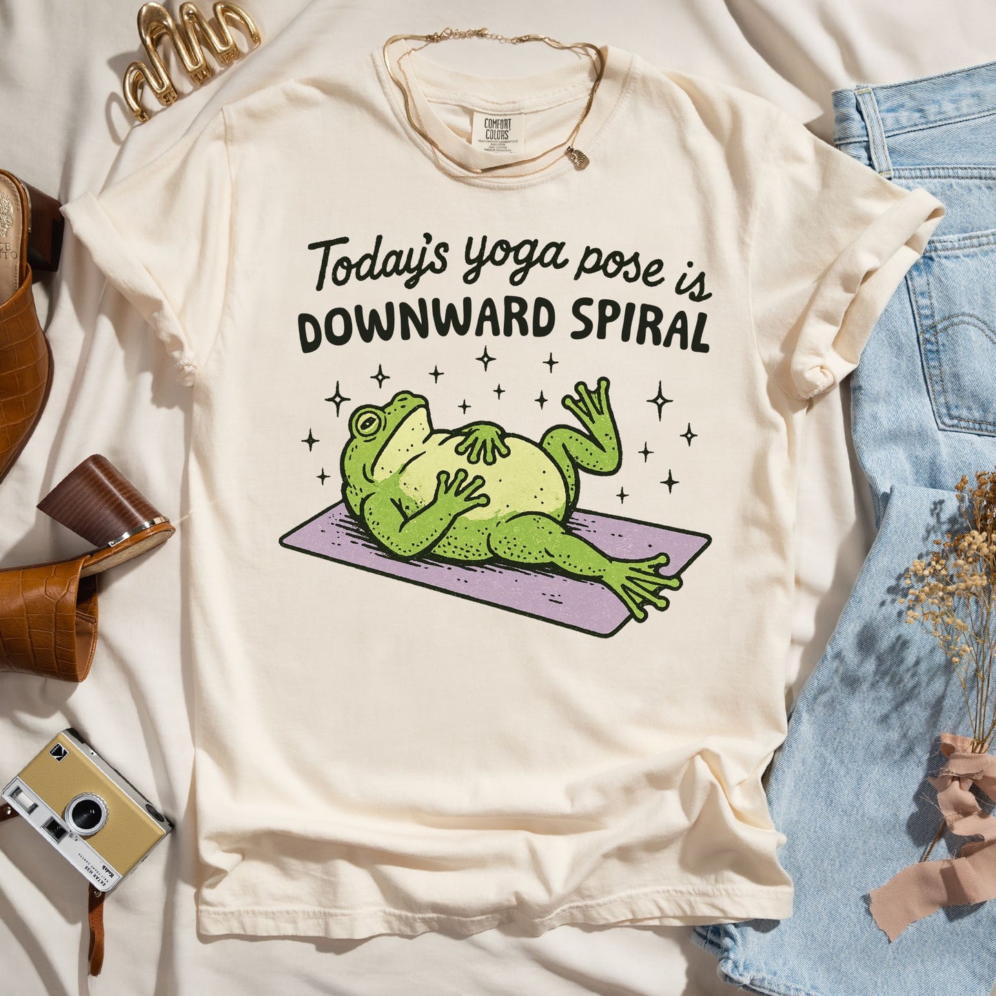 Today's Yoga Pose is Downward Spiral - Funny Tee
