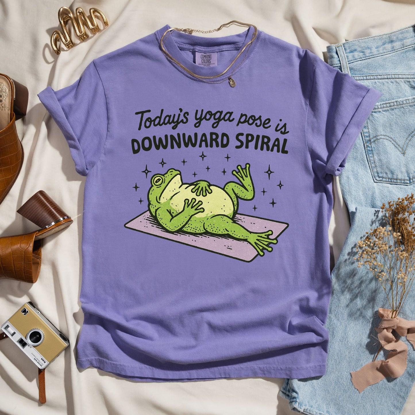 Today's Yoga Pose is Downward Spiral - Funny Tee