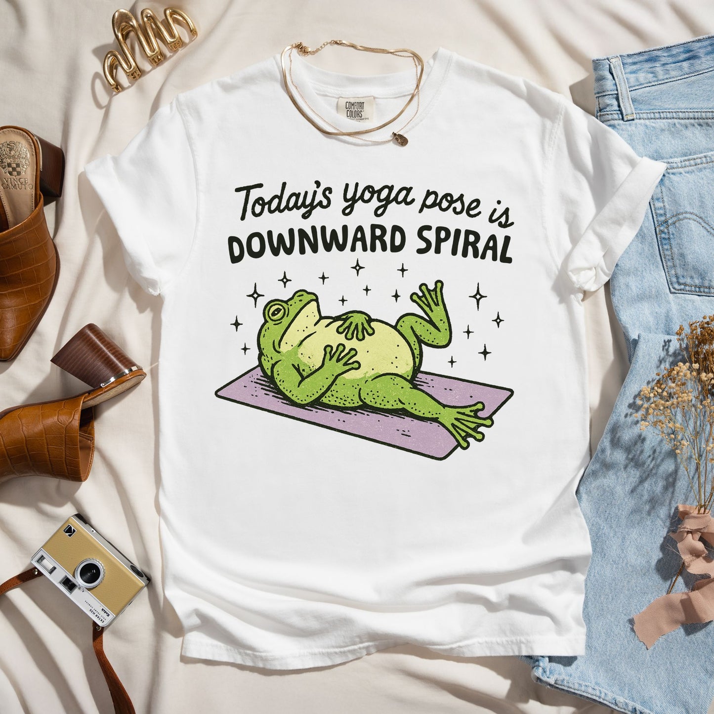Today's Yoga Pose is Downward Spiral - Funny Tee