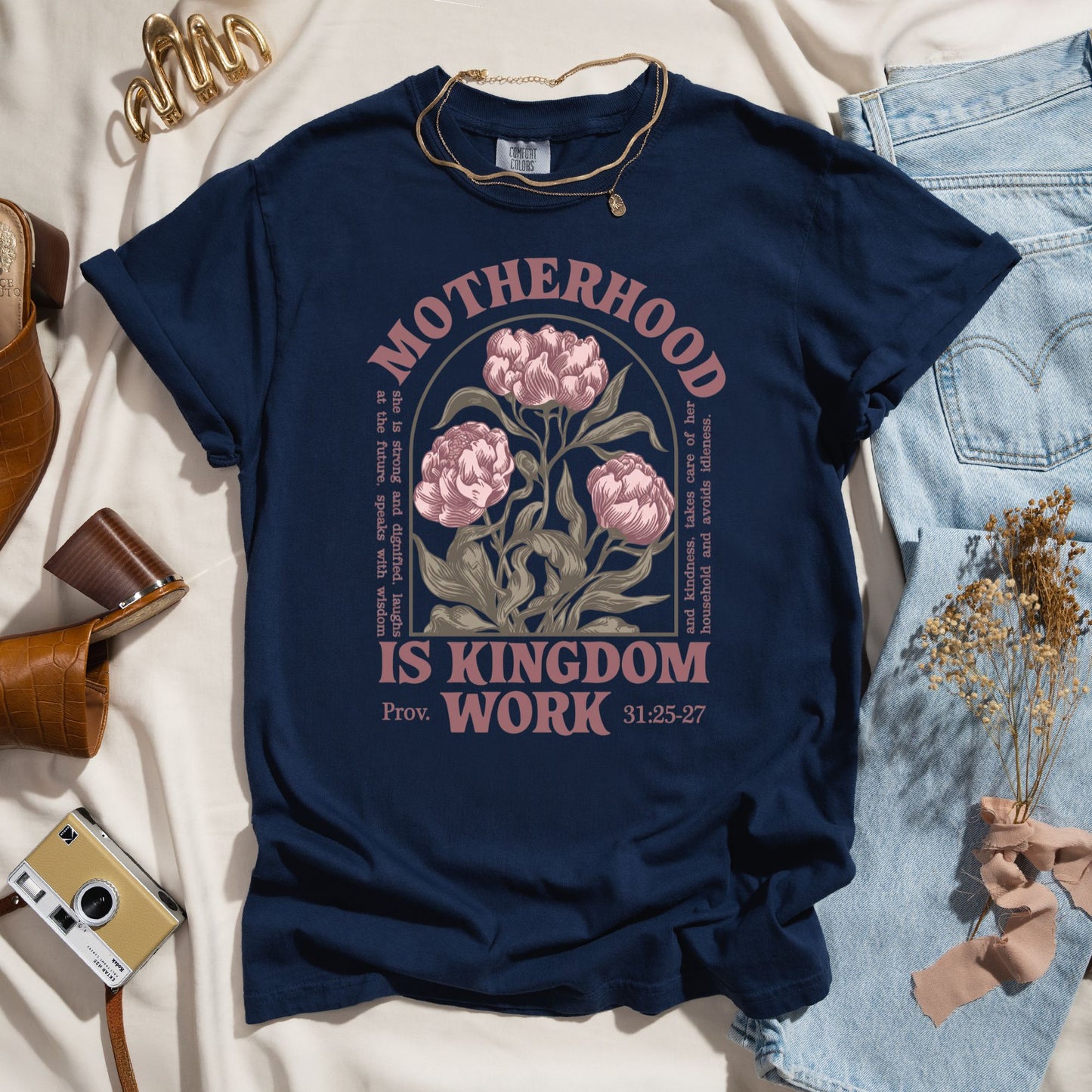 Motherhood Is Kingdom Work - Christian Tee