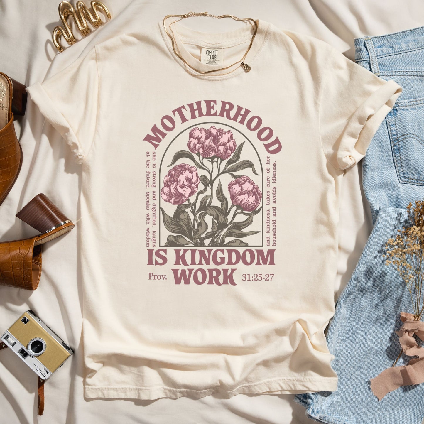 Motherhood Is Kingdom Work - Christian Tee