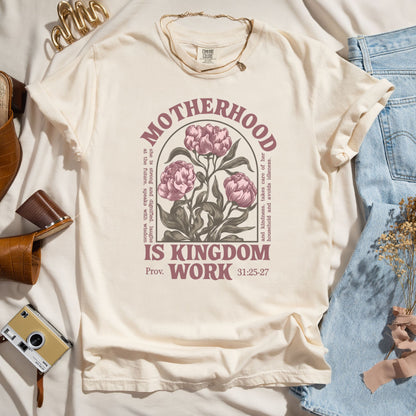 Motherhood Is Kingdom Work - Christian Tee