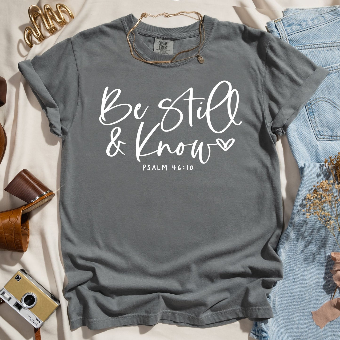 Be Still and Know - Script Faith Tee